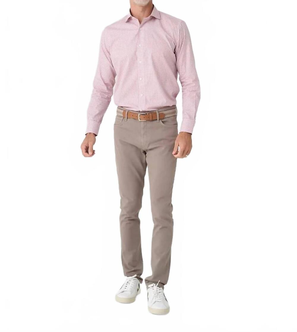 NEW PETER MILLAR torino cotton sport shirt in red rouge